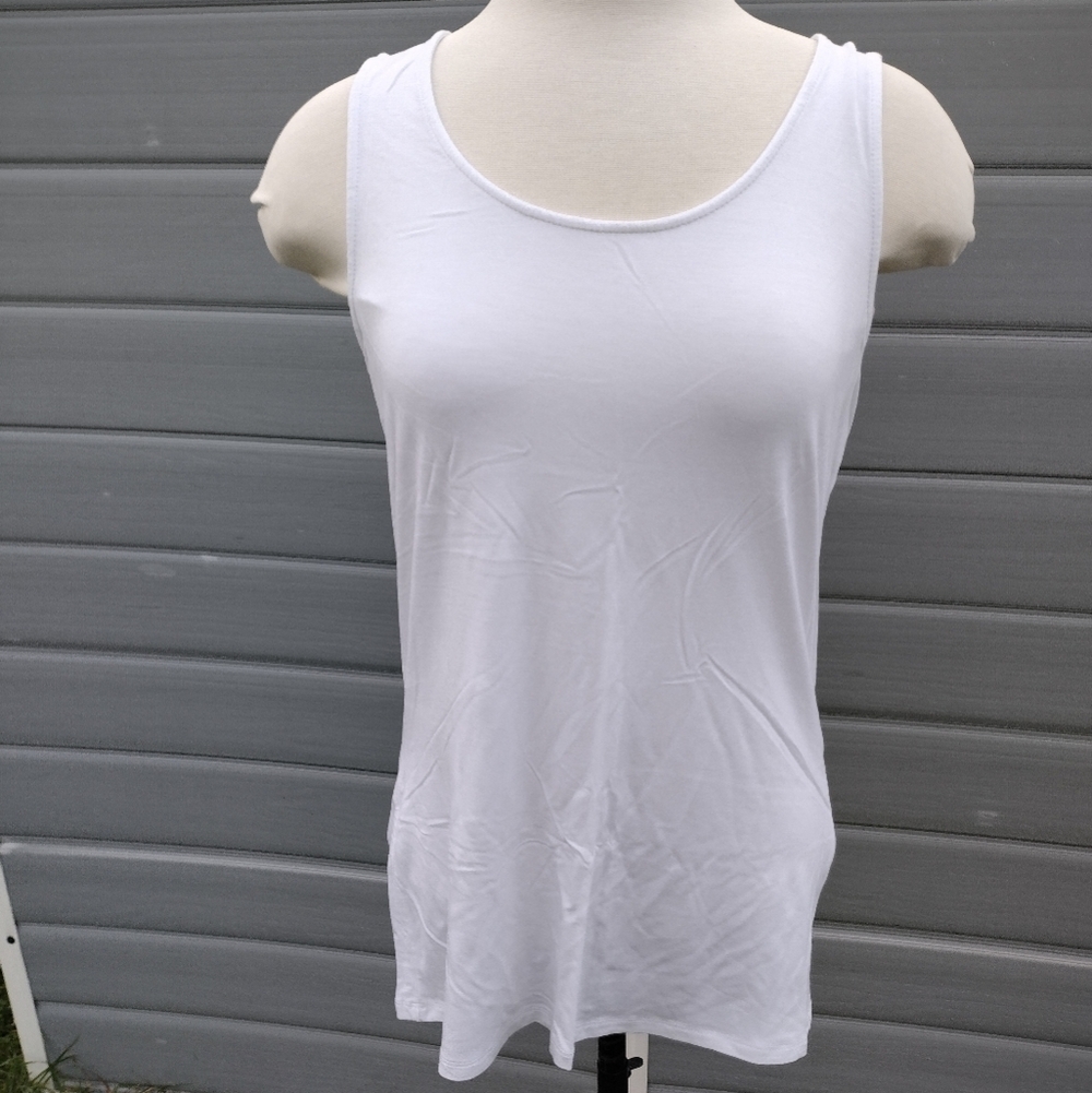 Alberto Makali Sleeveless Tank Top White New With Tags SZ L.